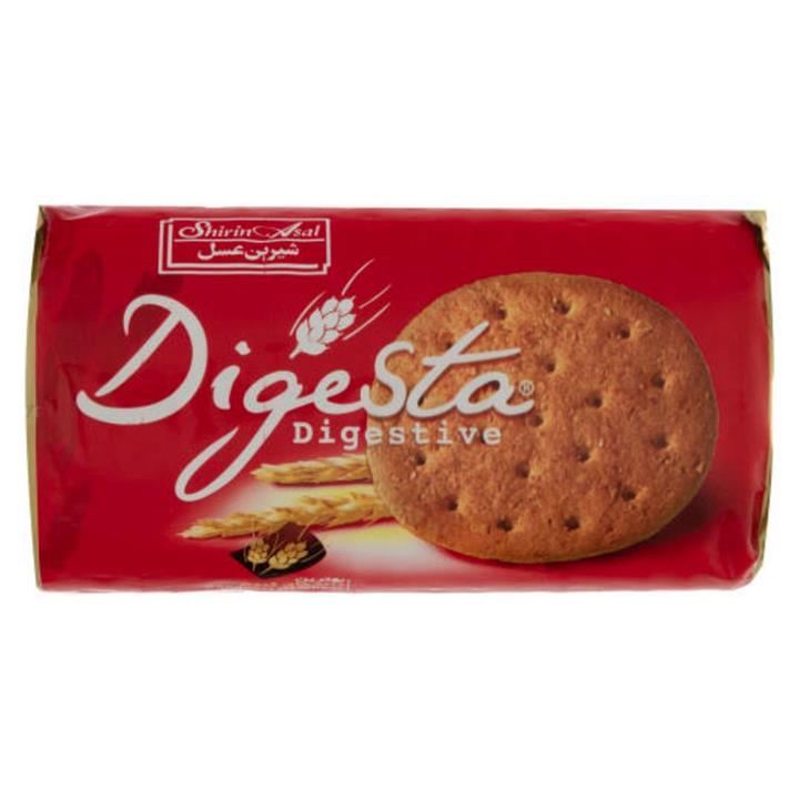بیسکویت دایجستیو سبوس دار شیرین عسل - 150 گرم بسته 15 عددی